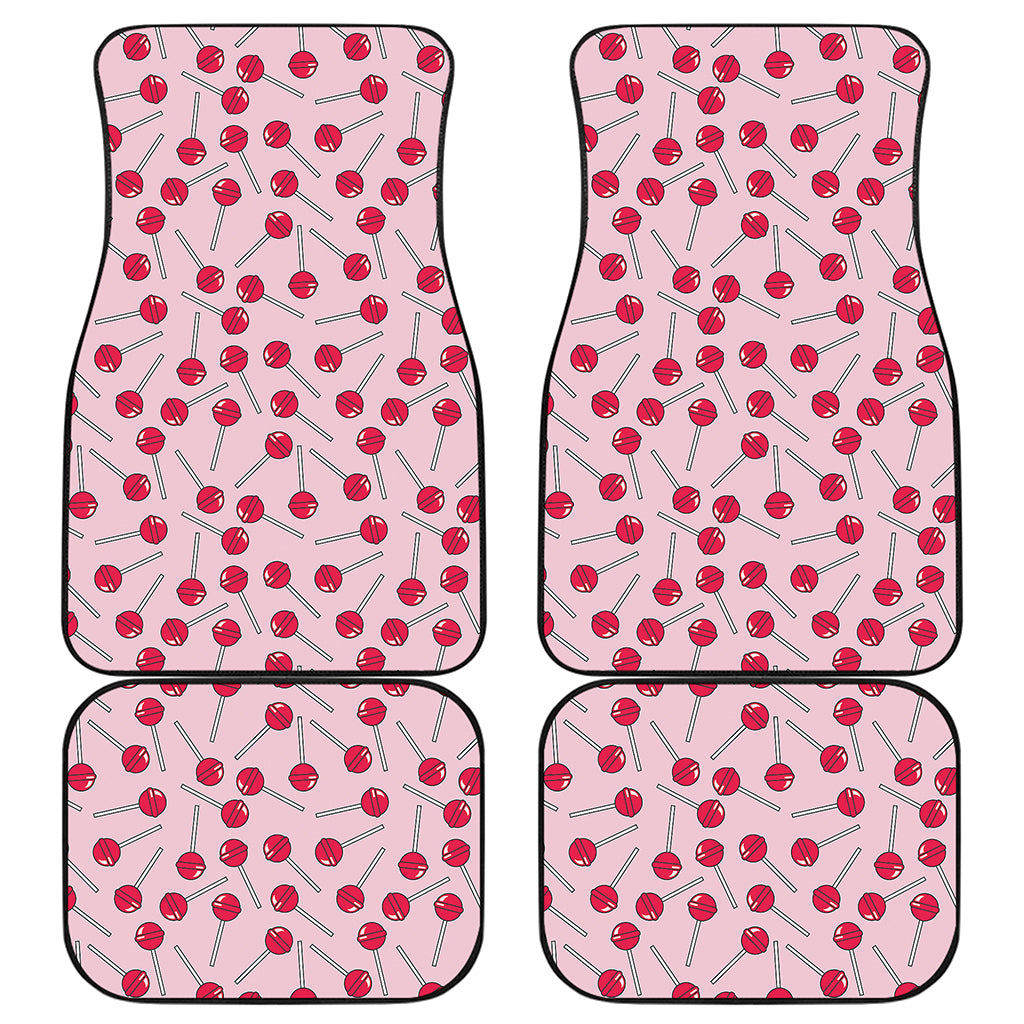 Cartoon Lollipop Pattern Print Front and Back Car Floor Mats