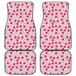 Cartoon Lollipop Pattern Print Front and Back Car Floor Mats