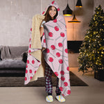 Cartoon Lollipop Pattern Print Hooded Blanket
