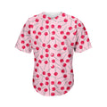 Cartoon Lollipop Pattern Print Men's Baseball Jersey