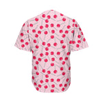 Cartoon Lollipop Pattern Print Men's Baseball Jersey