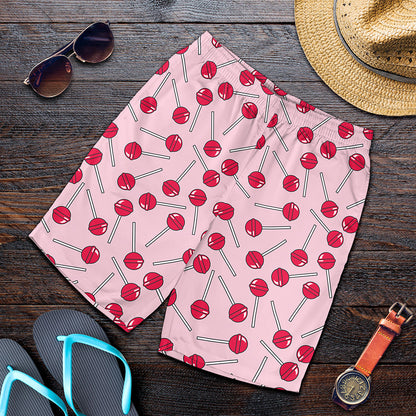 Cartoon Lollipop Pattern Print Men's Shorts