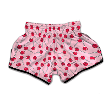 Cartoon Lollipop Pattern Print Muay Thai Boxing Shorts