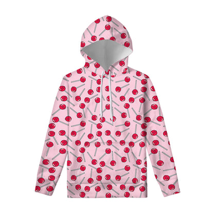 Cartoon Lollipop Pattern Print Pullover Hoodie