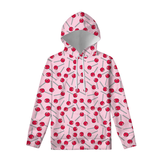 Cartoon Lollipop Pattern Print Pullover Hoodie