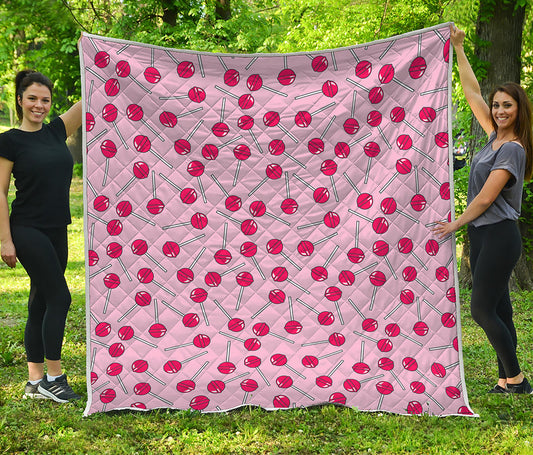 Cartoon Lollipop Pattern Print Quilt