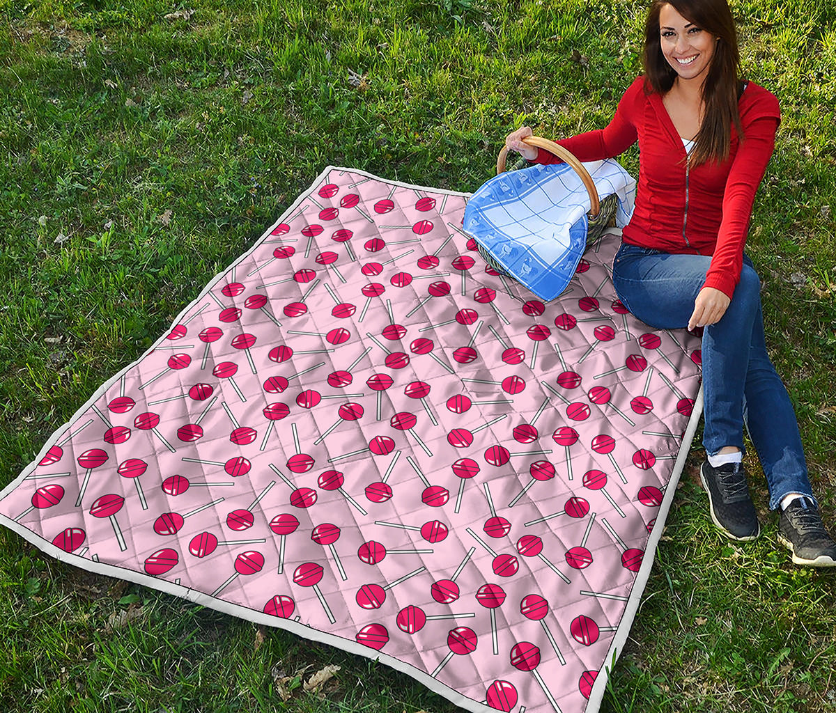 Cartoon Lollipop Pattern Print Quilt