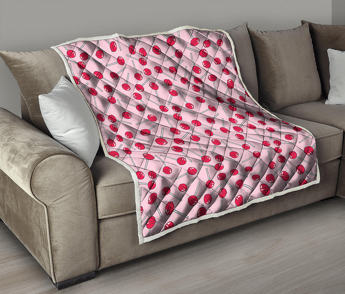 Cartoon Lollipop Pattern Print Quilt