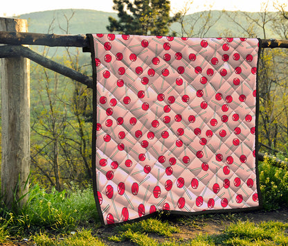 Cartoon Lollipop Pattern Print Quilt