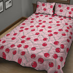 Cartoon Lollipop Pattern Print Quilt Bed Set