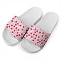Cartoon Lollipop Pattern Print White Slide Sandals