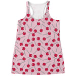 Cartoon Lollipop Pattern Print Women's Racerback Tank Top