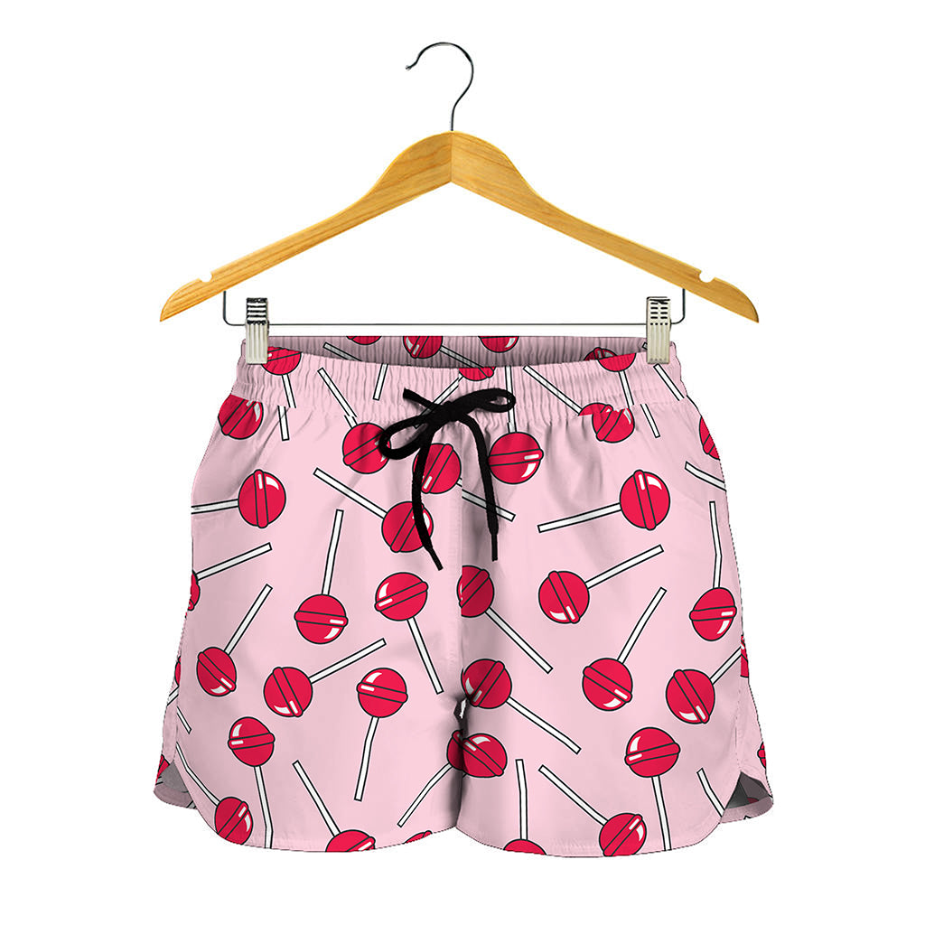 Cartoon Lollipop Pattern Print Women's Shorts