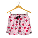 Cartoon Lollipop Pattern Print Women's Shorts