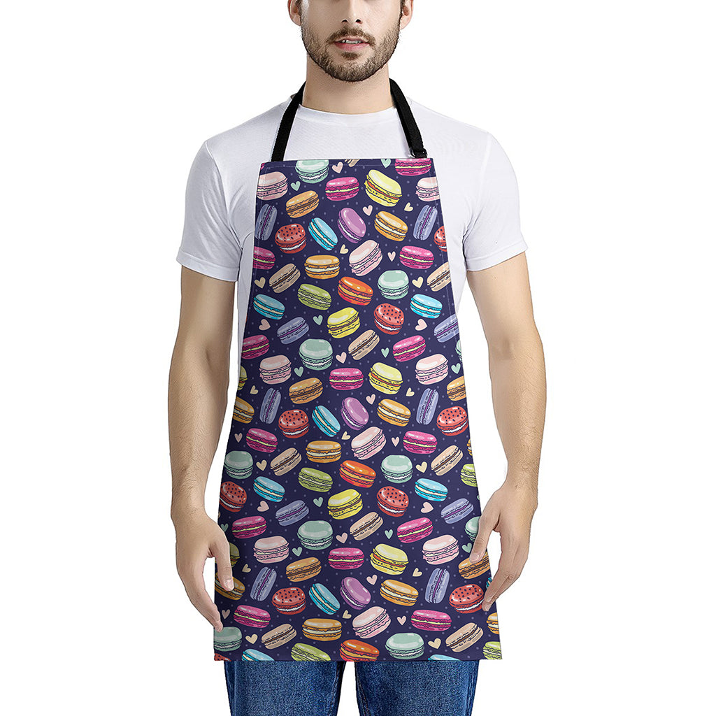 Cartoon Macaron Pattern Print Apron