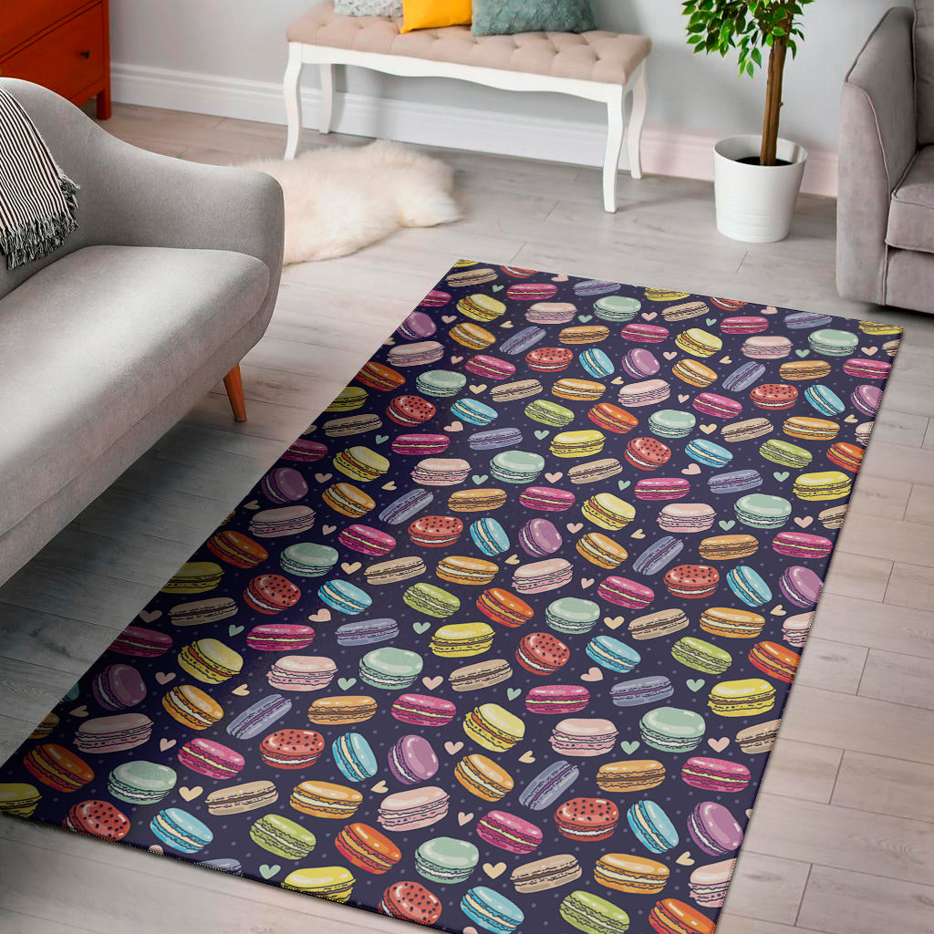 Cartoon Macaron Pattern Print Area Rug