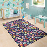 Cartoon Macaron Pattern Print Area Rug