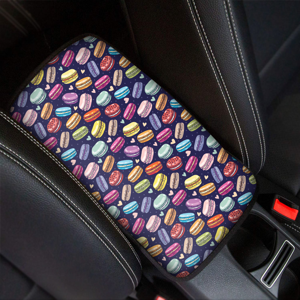 Cartoon Macaron Pattern Print Car Center Console Cover