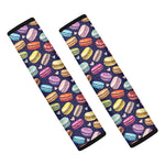 Cartoon Macaron Pattern Print Car Seat Belt Covers