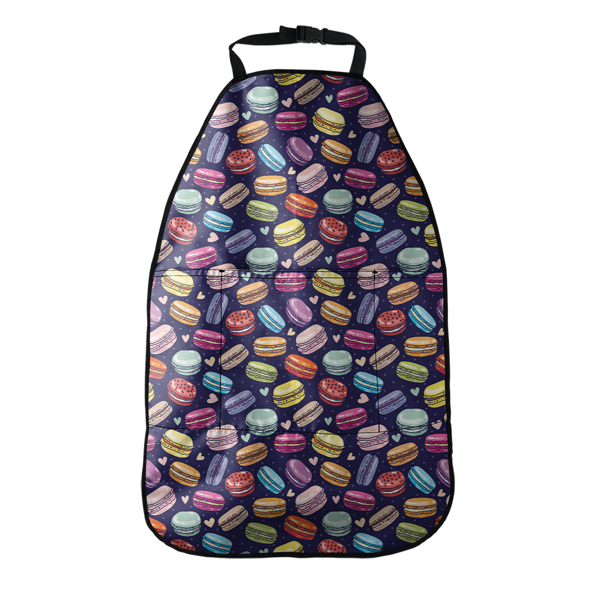 Cartoon Macaron Pattern Print Car Seat Organizers