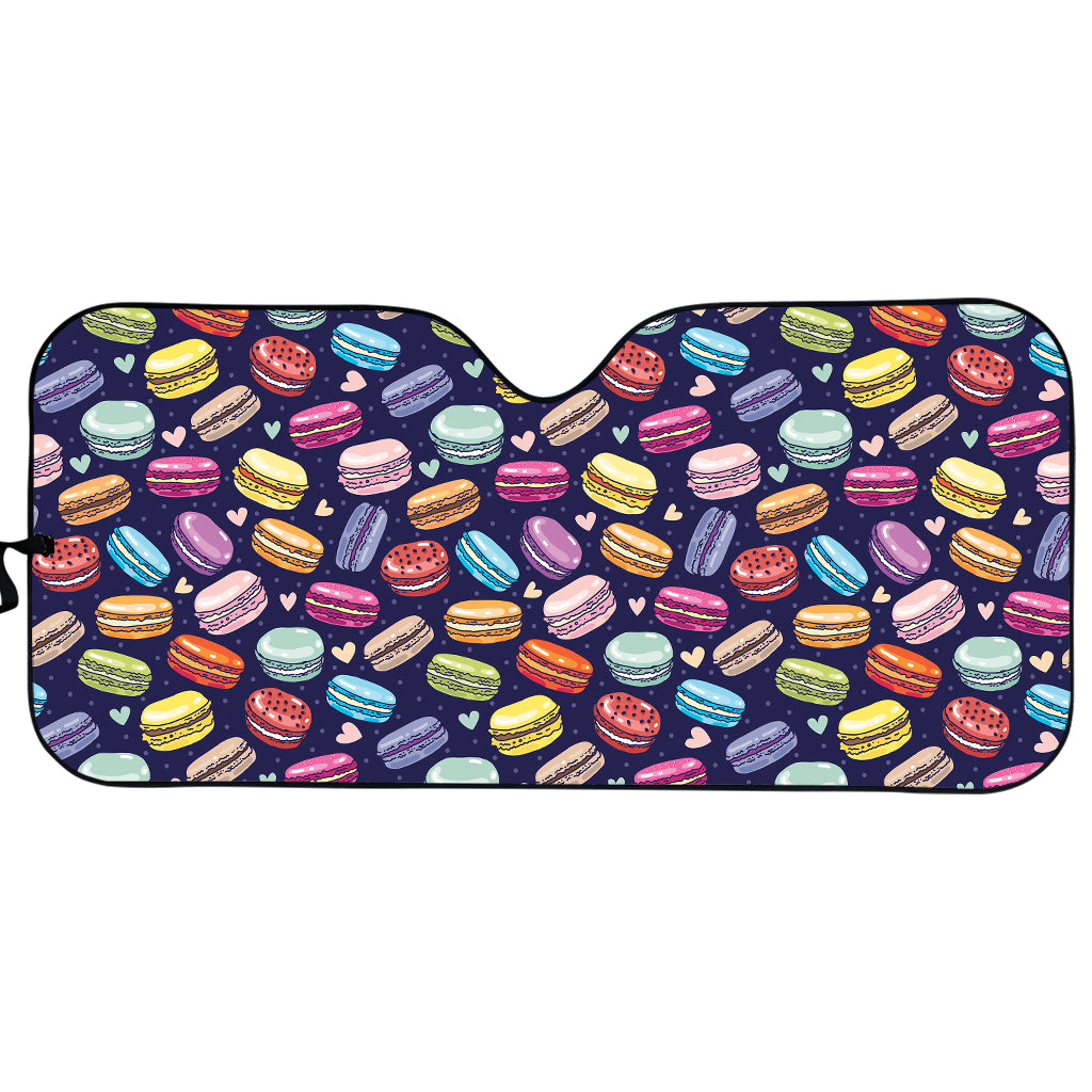 Cartoon Macaron Pattern Print Car Sun Shade