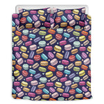 Cartoon Macaron Pattern Print Duvet Cover Bedding Set