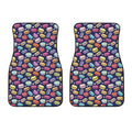 Cartoon Macaron Pattern Print Front Car Floor Mats