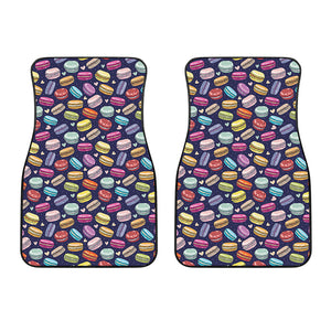 Cartoon Macaron Pattern Print Front Car Floor Mats