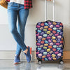 Cartoon Macaron Pattern Print Luggage Cover