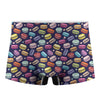 Cartoon Macaron Pattern Print Men's Boxer Briefs