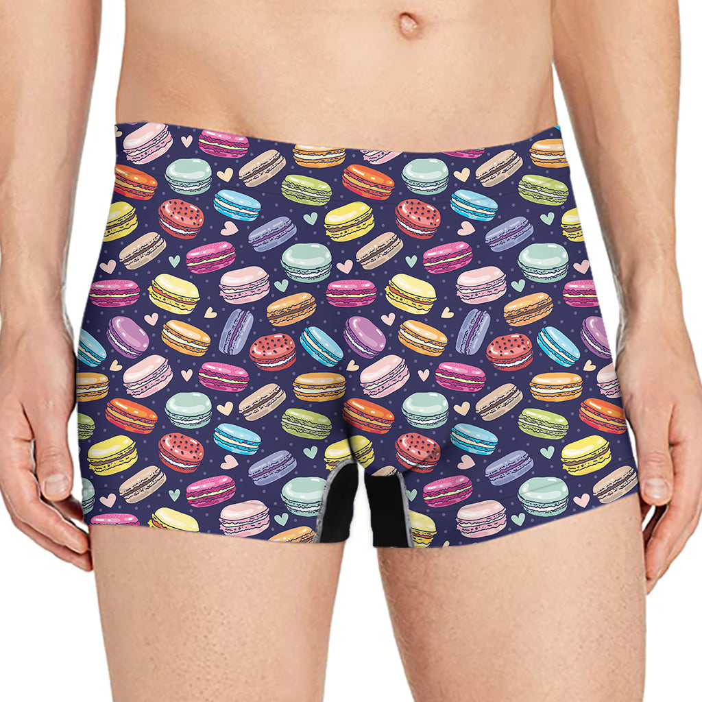 Cartoon Macaron Pattern Print Men's Boxer Briefs