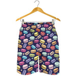 Cartoon Macaron Pattern Print Men's Shorts