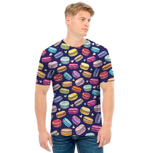 Cartoon Macaron Pattern Print Men's T-Shirt