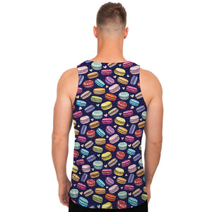 Cartoon Macaron Pattern Print Men's Tank Top