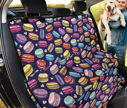 Cartoon Macaron Pattern Print Pet Car Back Seat Cover