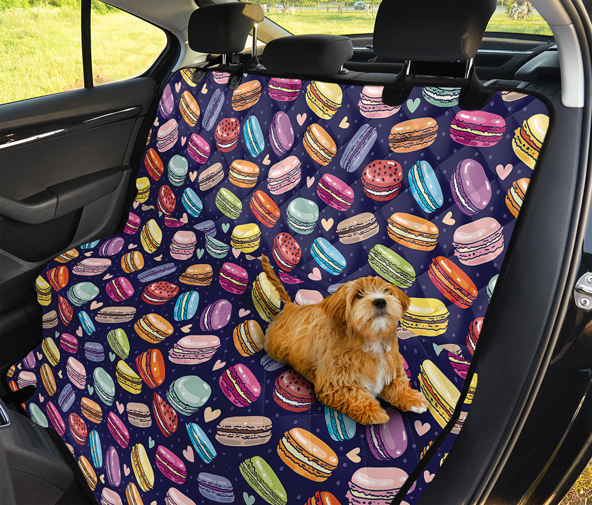 Cartoon Macaron Pattern Print Pet Car Back Seat Cover