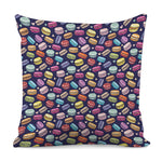 Cartoon Macaron Pattern Print Pillow Cover