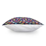 Cartoon Macaron Pattern Print Pillow Cover