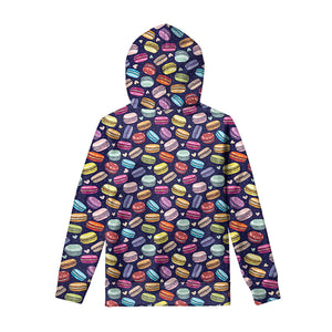 Cartoon Macaron Pattern Print Pullover Hoodie