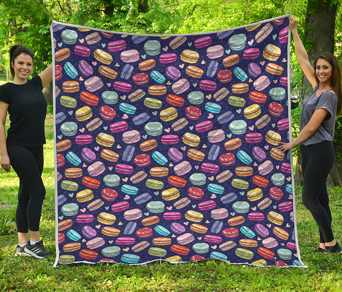Cartoon Macaron Pattern Print Quilt