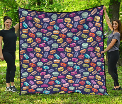 Cartoon Macaron Pattern Print Quilt