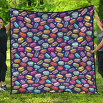 Cartoon Macaron Pattern Print Quilt