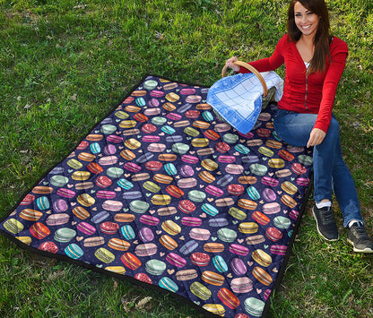 Cartoon Macaron Pattern Print Quilt