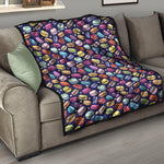 Cartoon Macaron Pattern Print Quilt