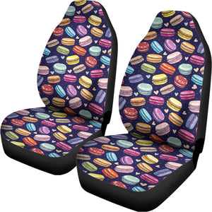 Cartoon Macaron Pattern Print Universal Fit Car Seat Covers