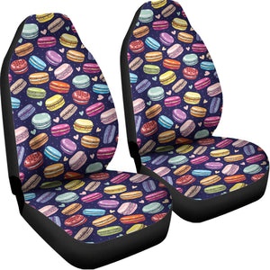 Cartoon Macaron Pattern Print Universal Fit Car Seat Covers