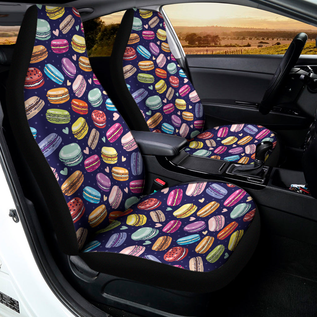 Cartoon Macaron Pattern Print Universal Fit Car Seat Covers