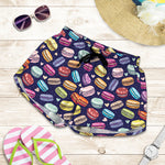 Cartoon Macaron Pattern Print Women's Shorts