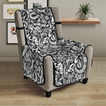 Cartoon Mechanic Pattern Print Armchair Protector