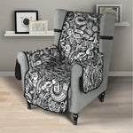 Cartoon Mechanic Pattern Print Armchair Protector